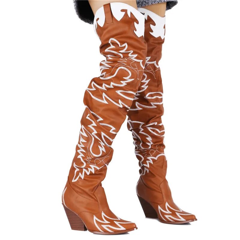 Western Over The Knee Boots