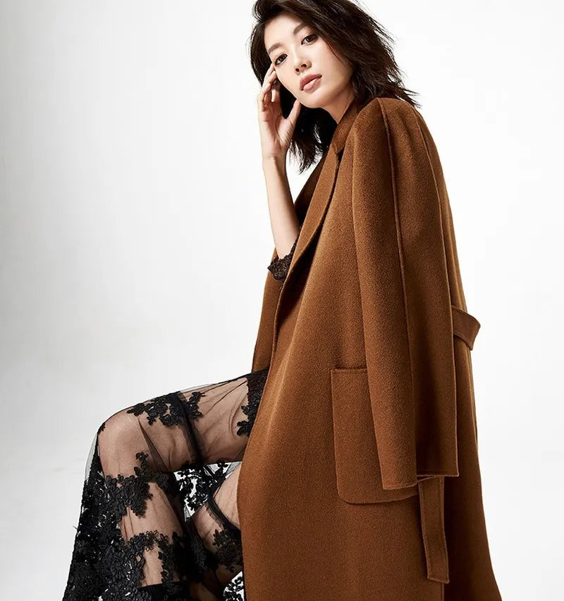 AIGYPTOS Fall Winter Wool and Cashmere Coat