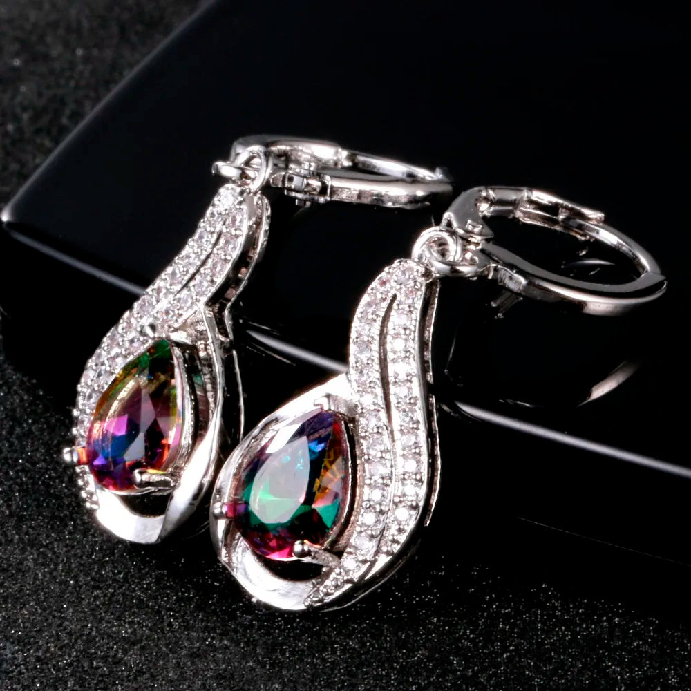 Multicolor Tourmaline Gemstone Earrings
