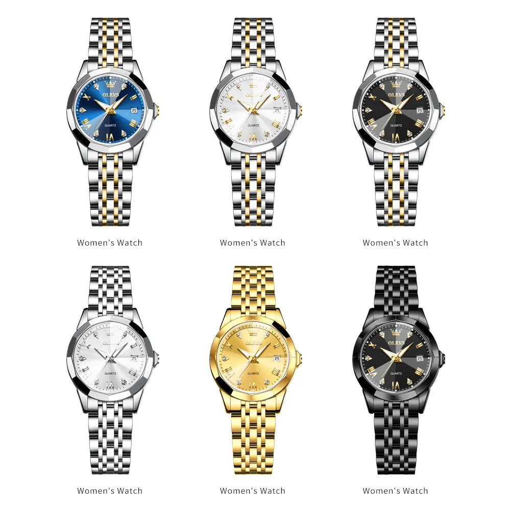 Waterproof Ladies Diamond Quartz Watch